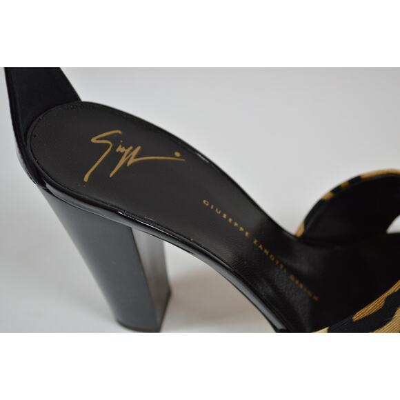 Giuseppe Zanotti shoes heels pumps marry janes black leopard criss cross 36 6 - Picture 11 of 14